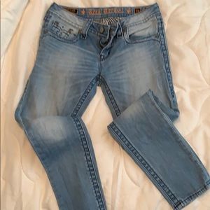 Rock revival crop jeans